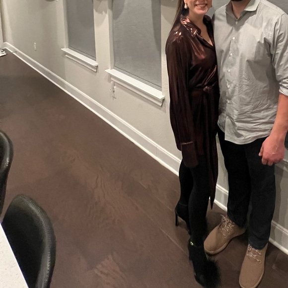 Hansen and Gratel Stardust Shirt Dress in Copper - Picture 5 of 5